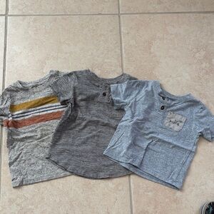 Stylish Kids' T-Shirt Set - Gray, Blue, and Multicolor